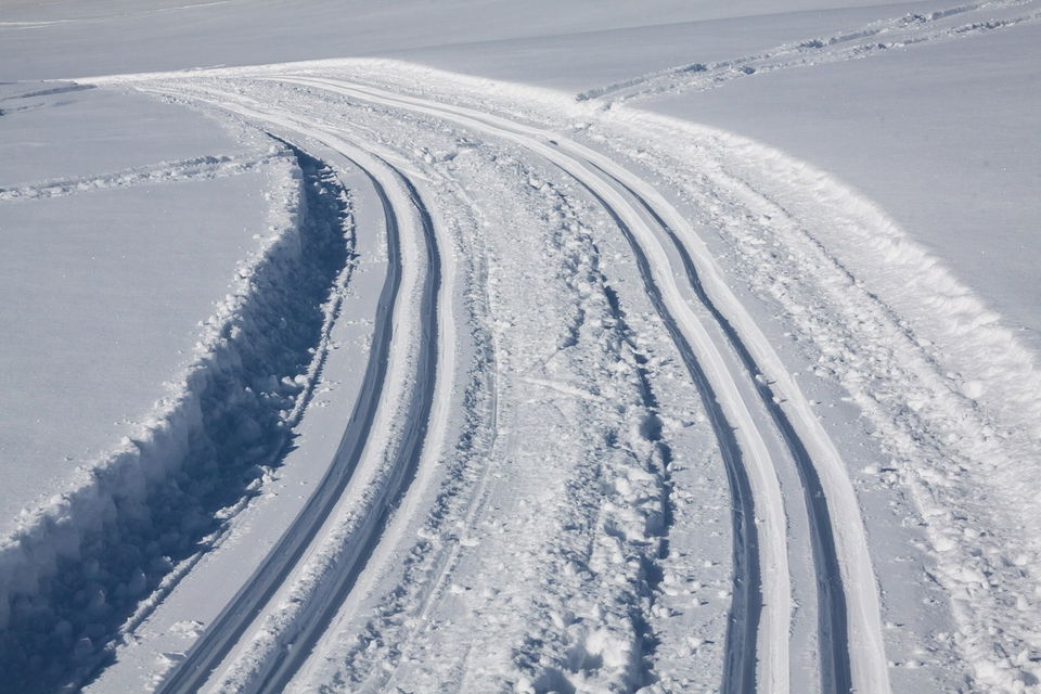 Nyspårade skidspår