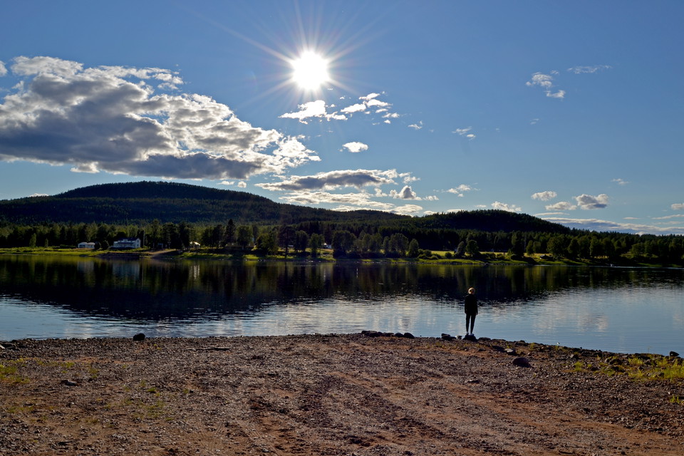 Fina sandstränder vid Kalixälven