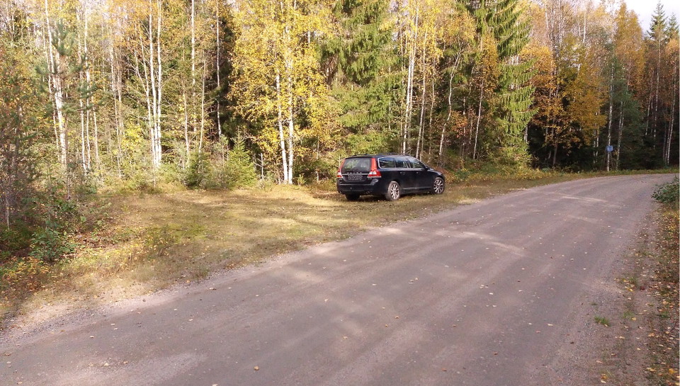 Vägficka för parkering -
