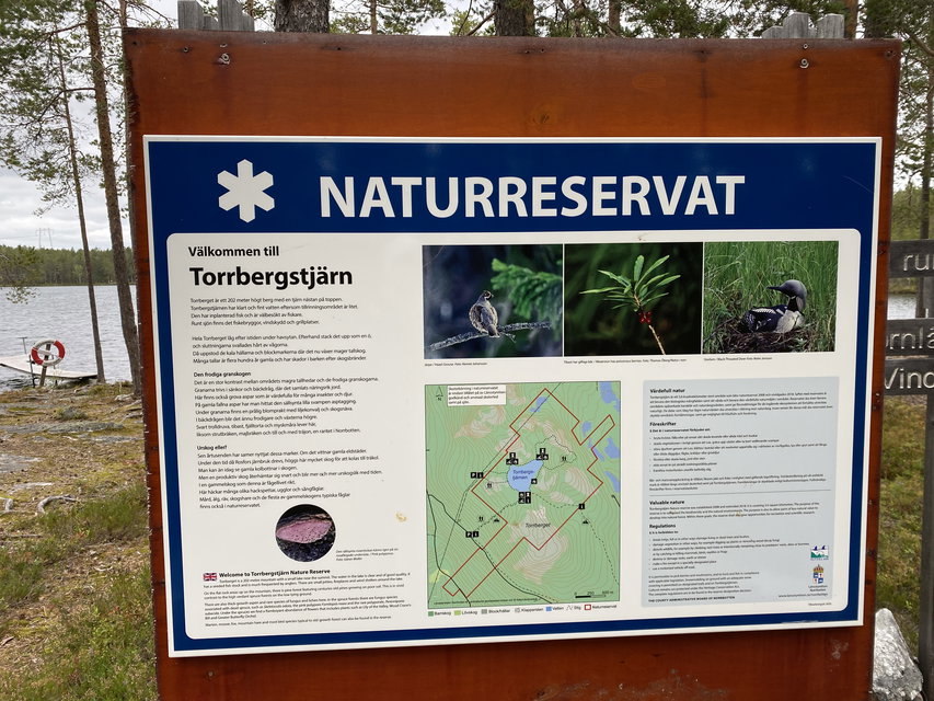 An information sign with text and pictures.
