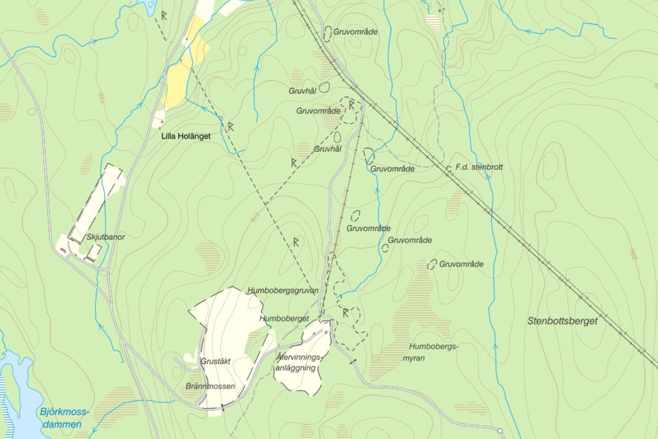 Kartbild Humbobergsgruvan