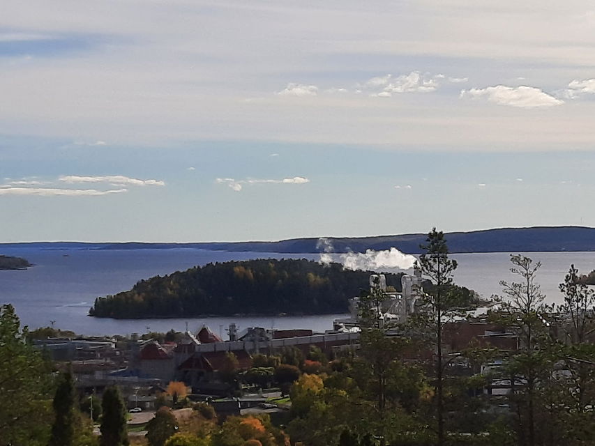 Utsikt från Tomtebergets vindskydd