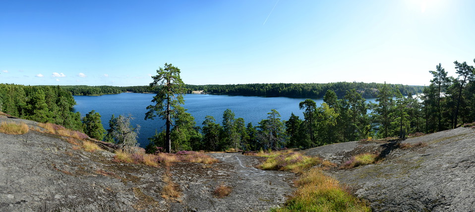 Utsikt mot Flatenbadet.