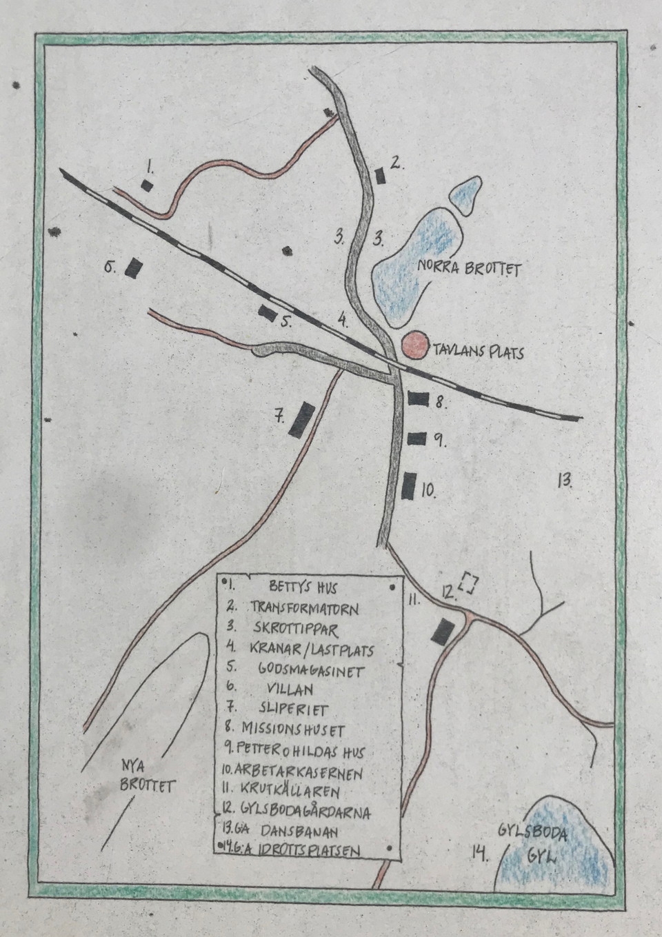 Tecknad karta Gylsboda