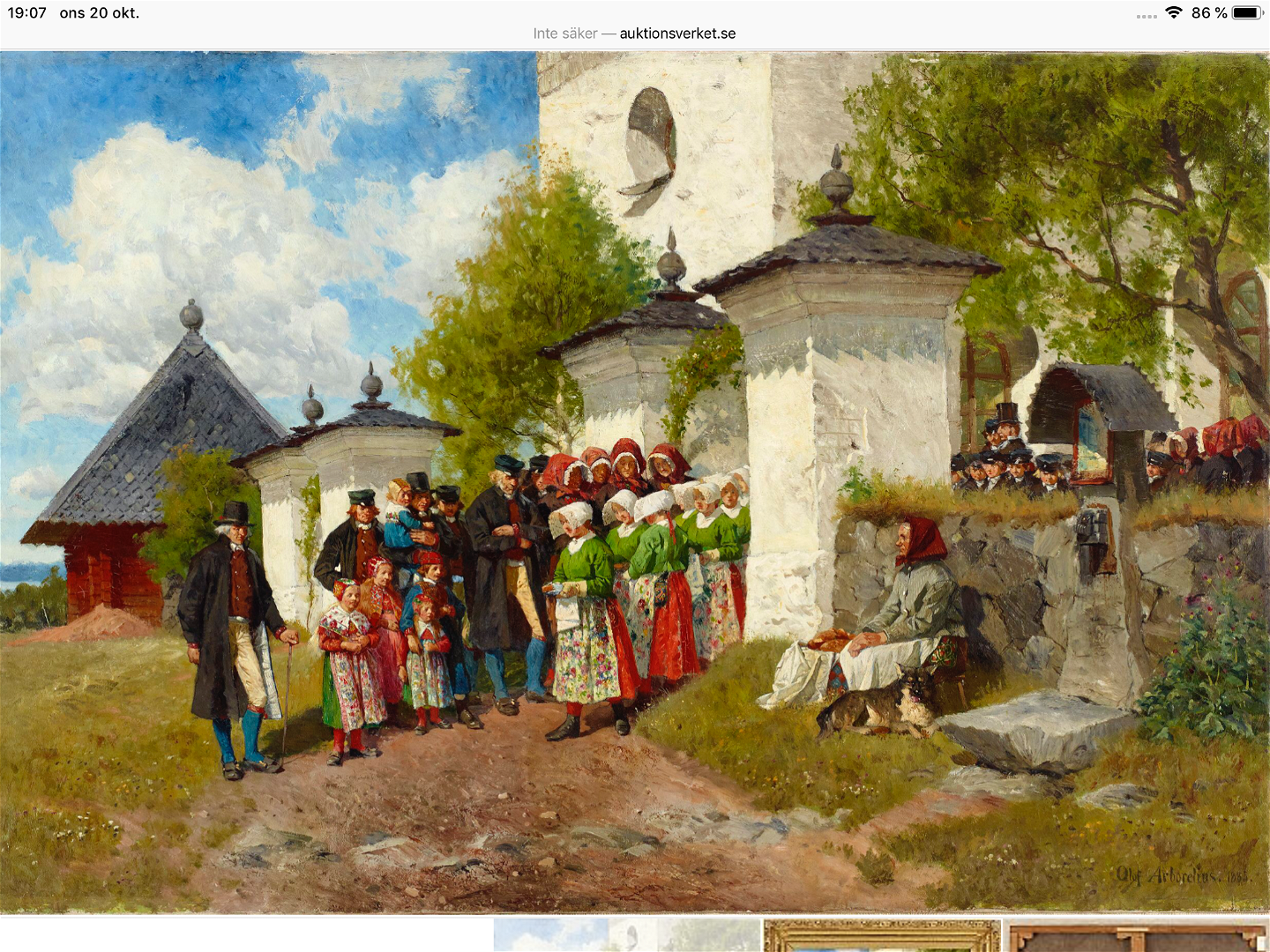 Målning av Olof Arborelius