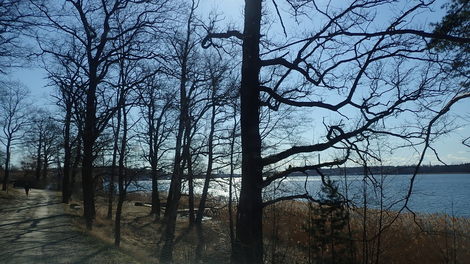 Utsikt mot Lilla Värtan från Tyktorpsvägen. Foto Lidingö stad