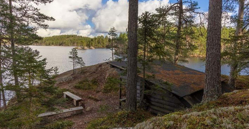 Vindskyddet vid Mörtsjön.
Etapp: Malexander-Smedstorp.
Boxholm.