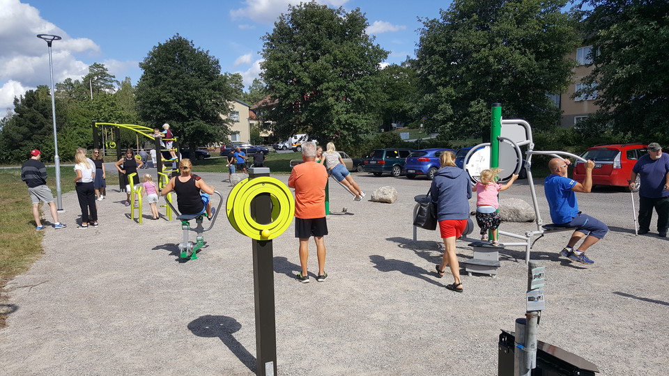 Invigningen av Björkviks utegym