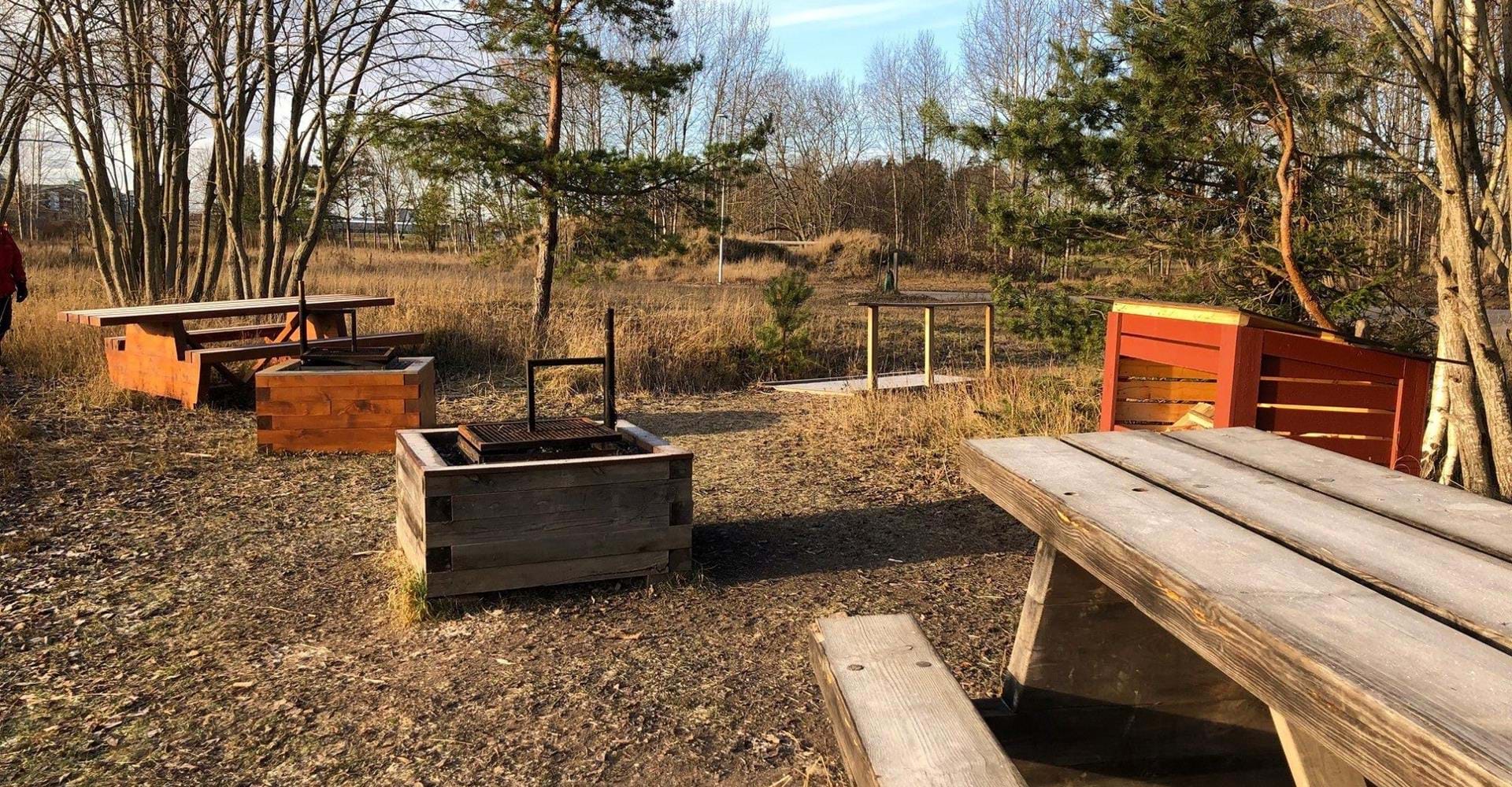 Valladammarna, grillplats