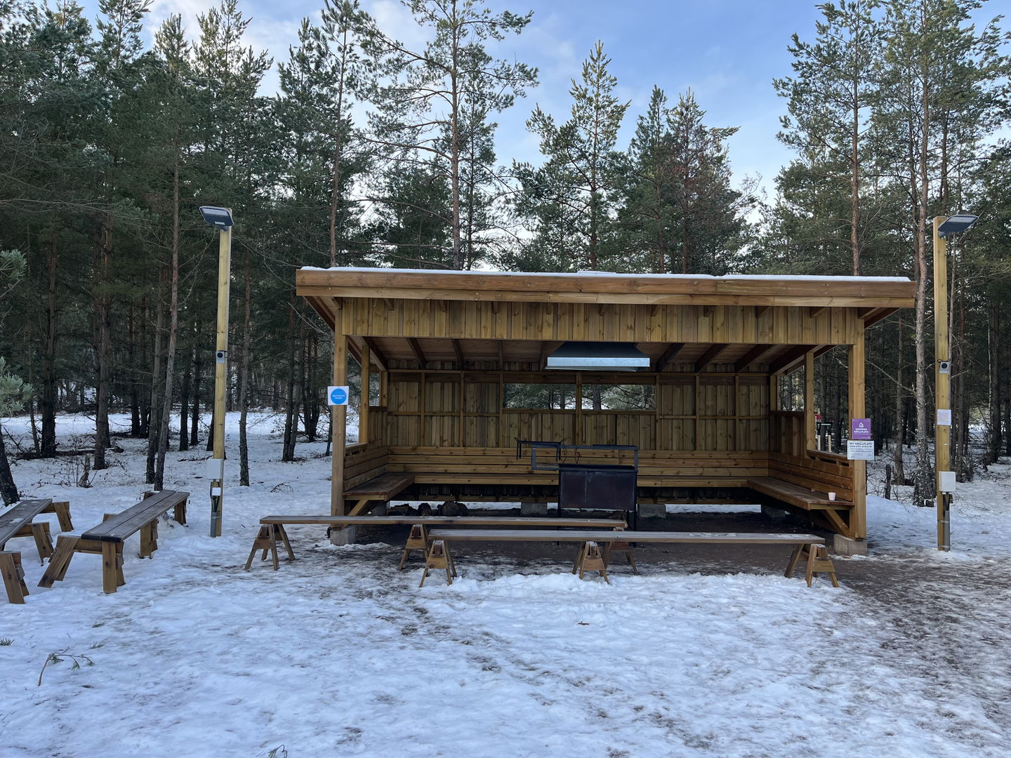 Vindskydd framifrån, vinter