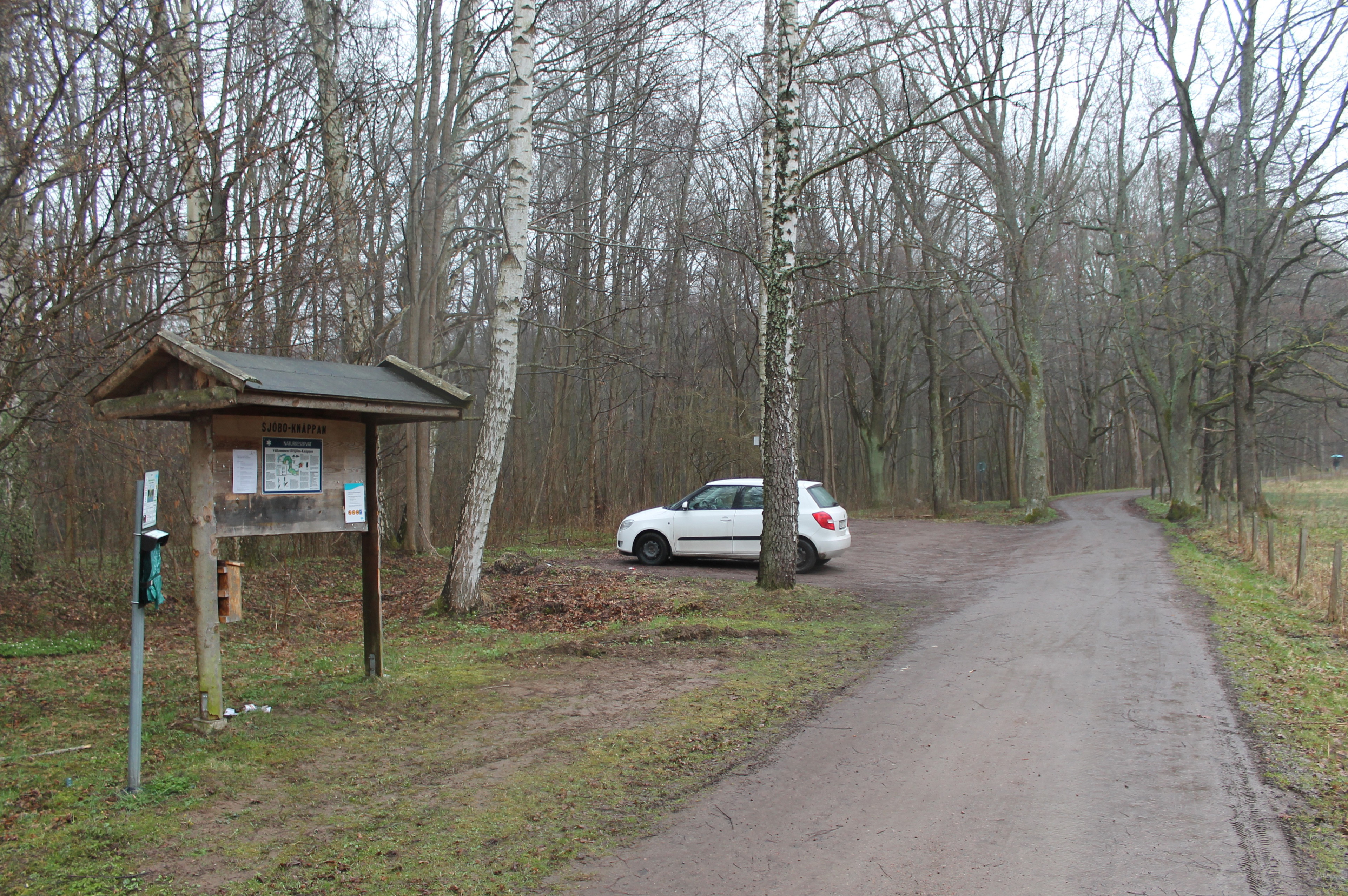 Huvudentré till Sjöbo-Knäppans naturreservat