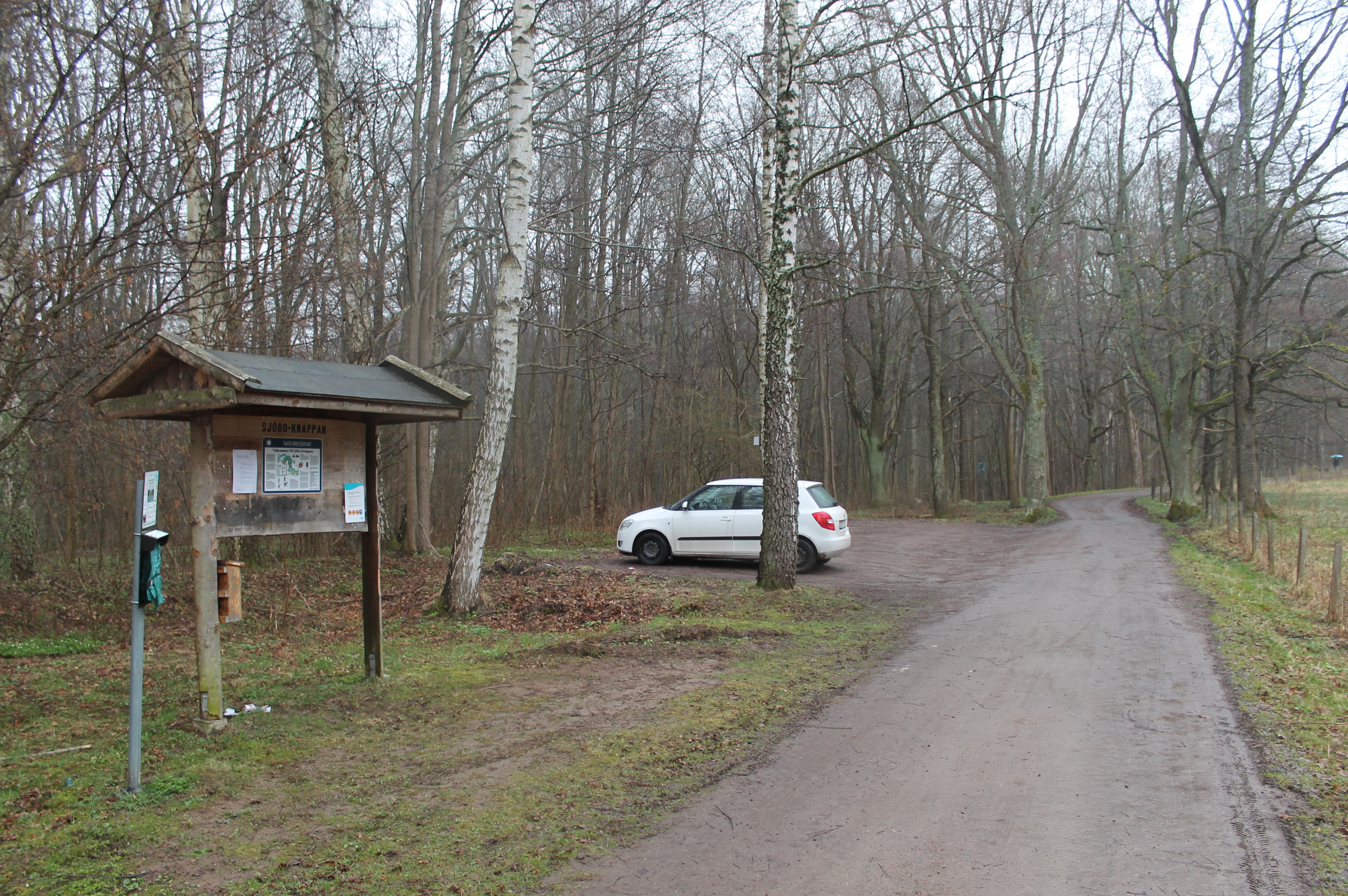 Huvudentré till Sjöbo-Knäppans naturreservat