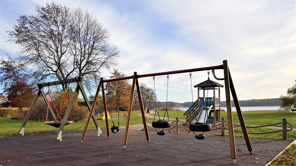 Mölnastrandparks lekplats. Foto Lidingö stad.