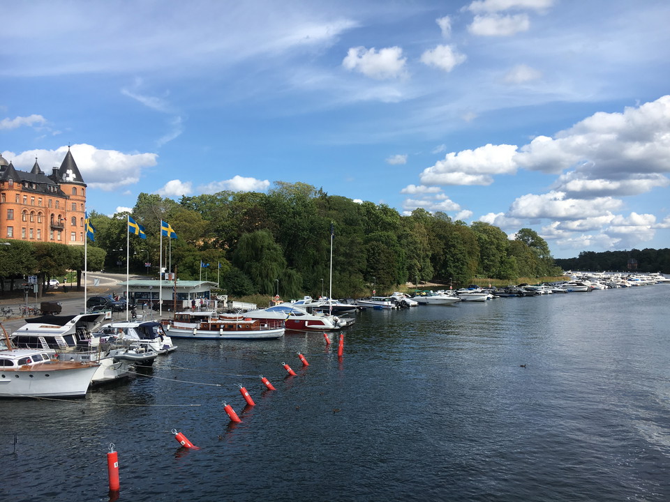 Nobelparken vid Djurgårdsbrunnskanalen.