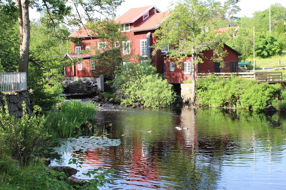 Kvarnmiljö vid Marströmmen i Mörtfors