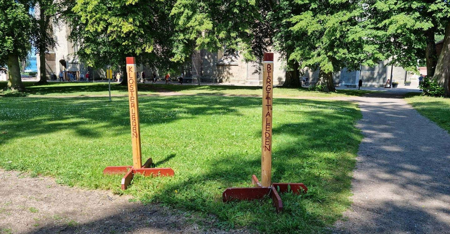 Etappen slutar vid Pilgrimscentrum.
Etapp: Borghamn-Vadstena.
Vadstena.