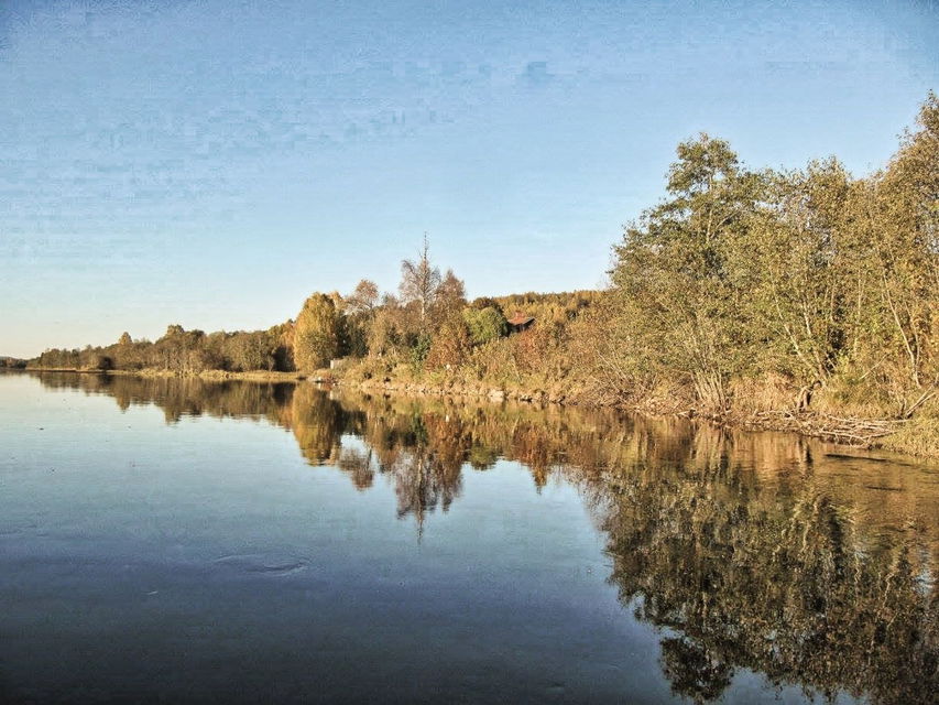En vacker höstbild över Klarälven