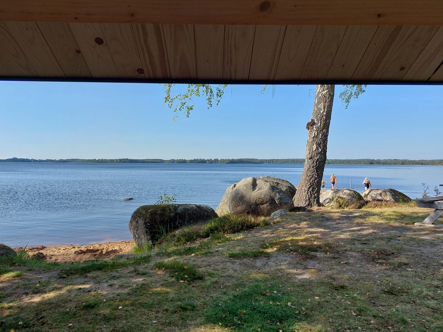 Finfin utsikt från vindskyddet