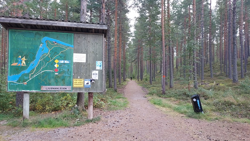 Ljusnanleden vid startplats Måga