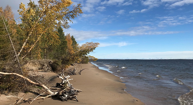 Höstvy från Likskärets östra strand.