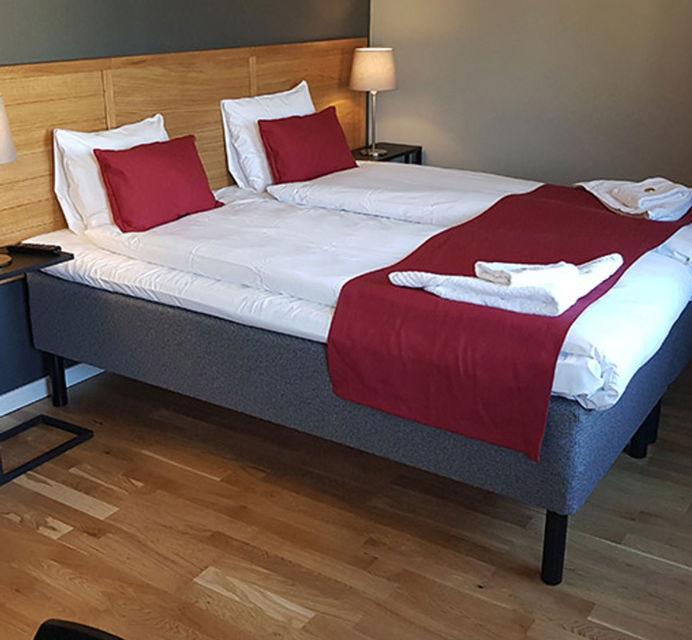 Sovrum på City Hotell i Kristinehamn.