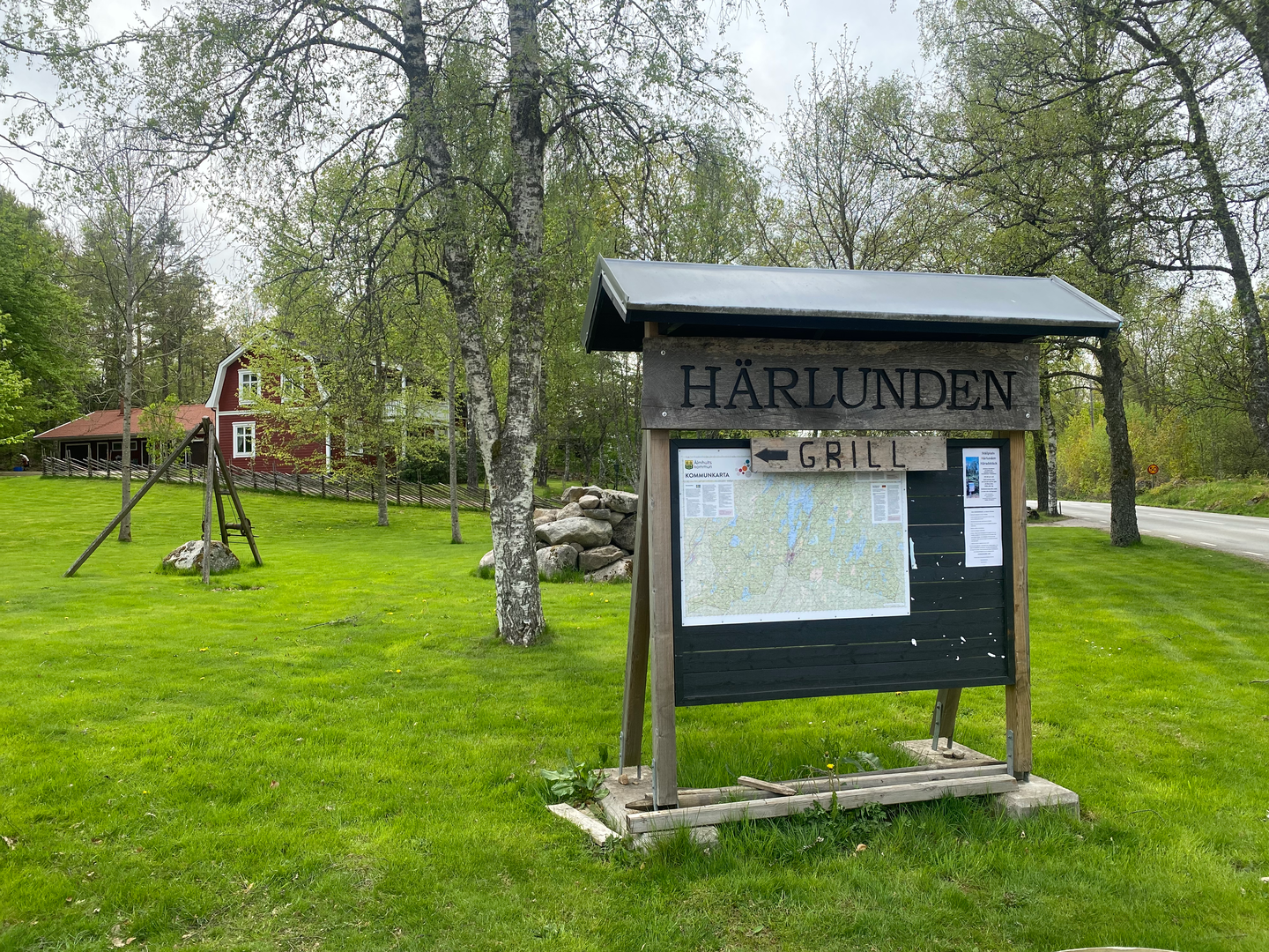 Informationsskylt vid ingången