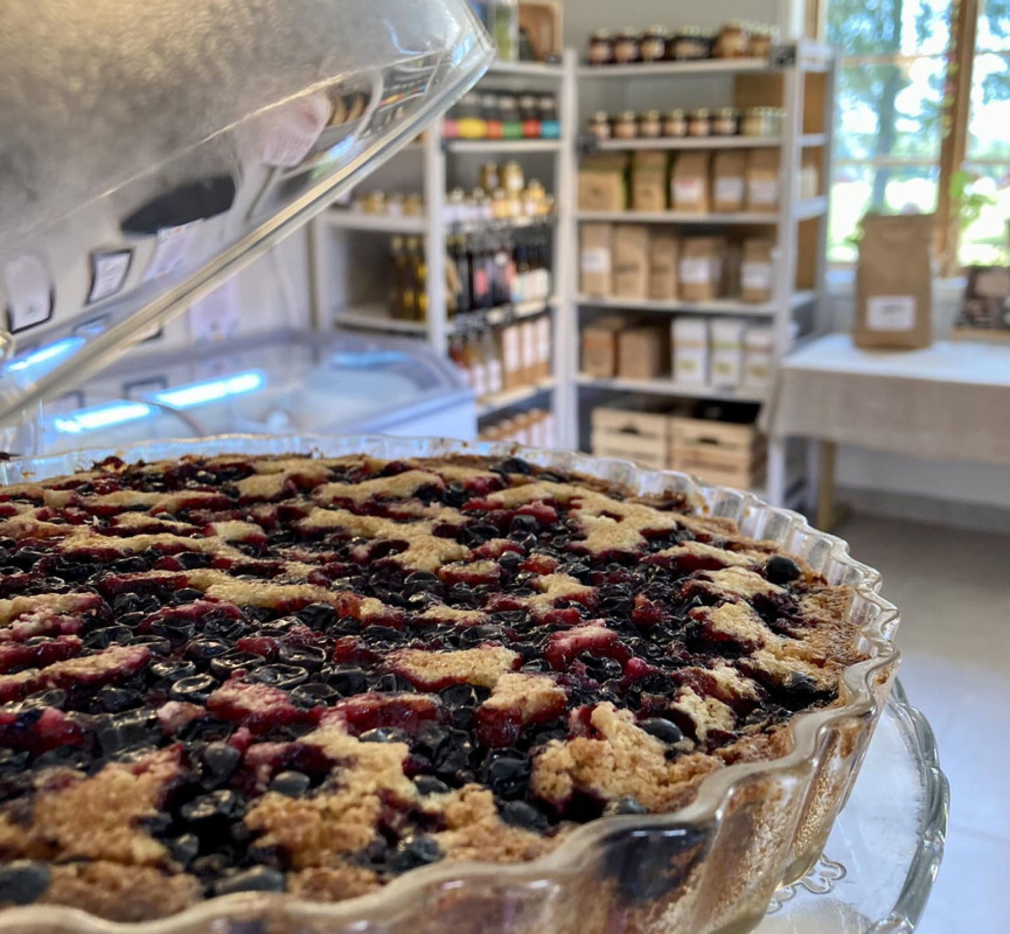 Paj på Karaby Gårdsbutik i Kristinehamn.