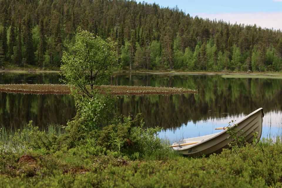 Båten vid Blerikstugan.