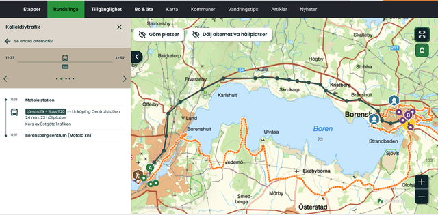 Mer information om avgången och eventuella byten