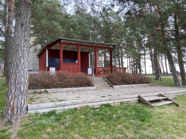 Bild på kiosk vid Väderkvarnsbacken