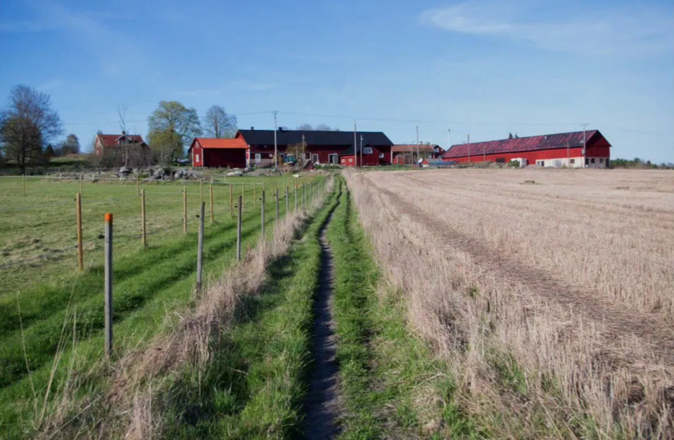 Farm landscape at Rävsta near Angarnssjöängen in Vallentuna