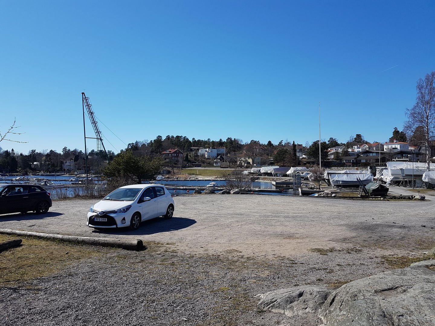 Parkering vid Käppalabadet. Foto Lidingö stad.