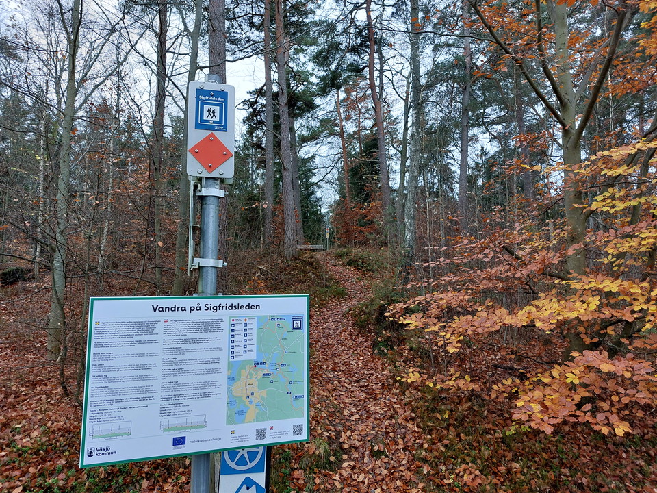 Ledinformation vid Evedalsåsen
