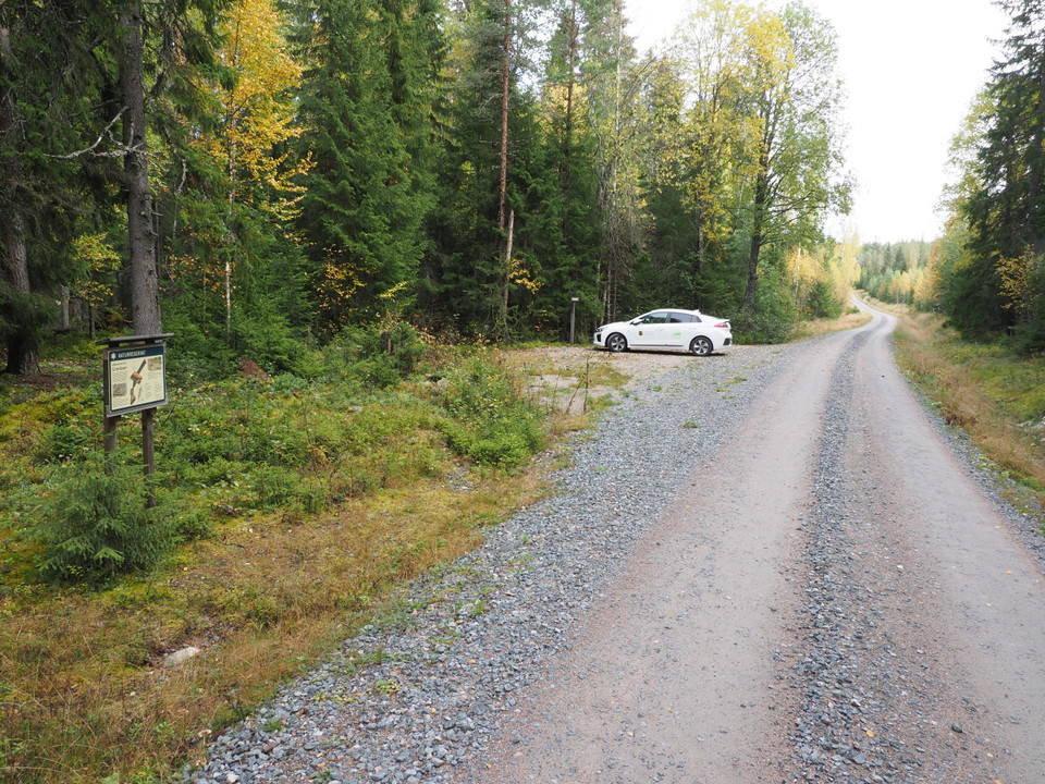 P-plats längs vägen