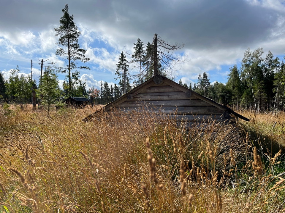 Vy över lilla stugan 