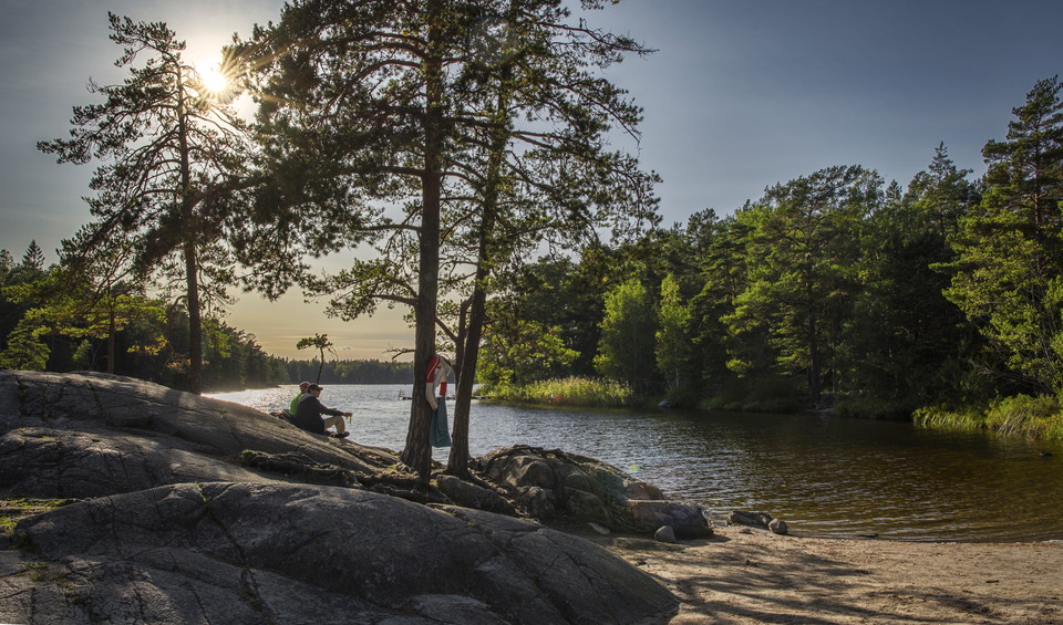 Beach area at Domarudden in Österåker. 