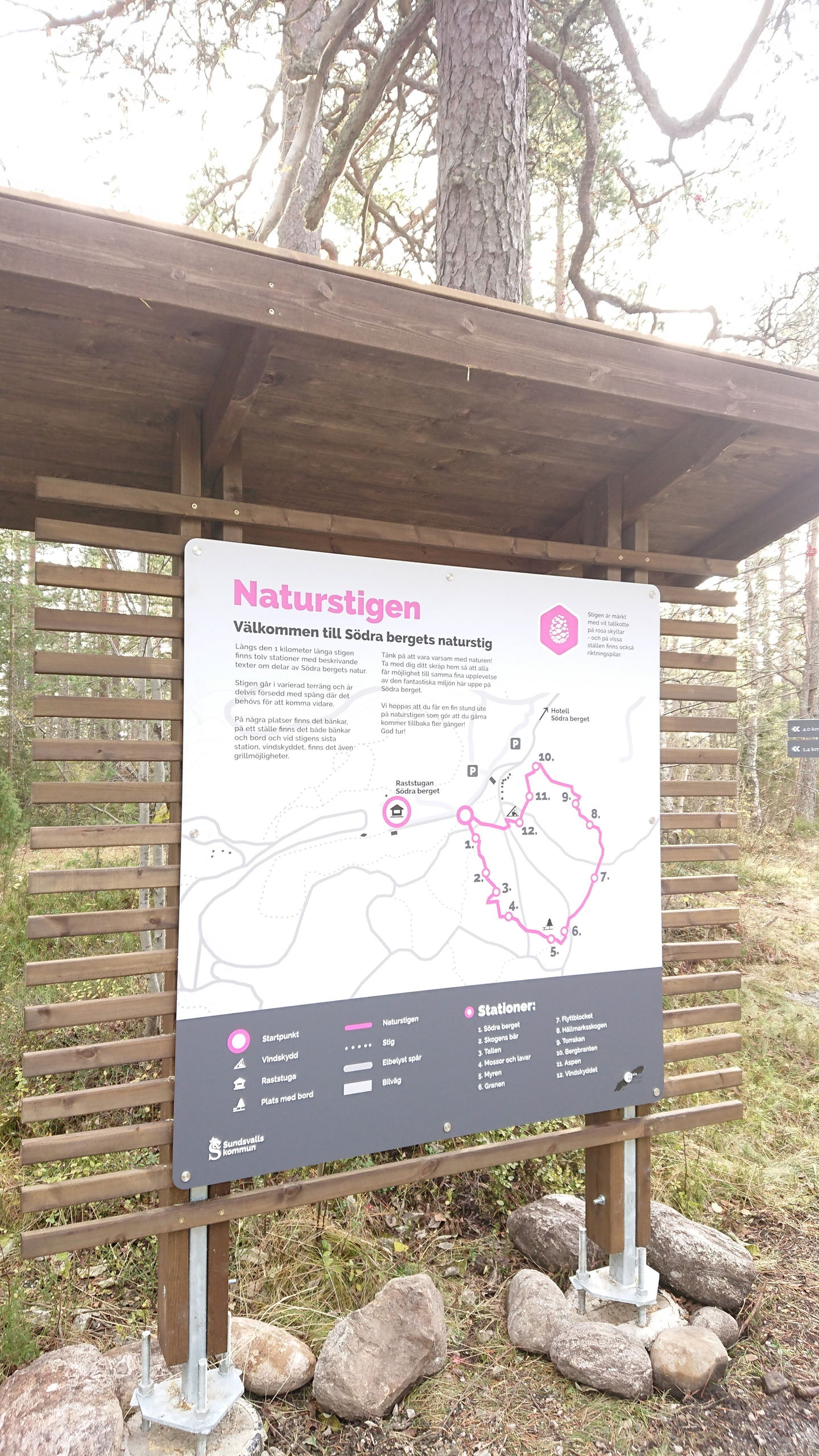 Informationstavla start Naturstigen