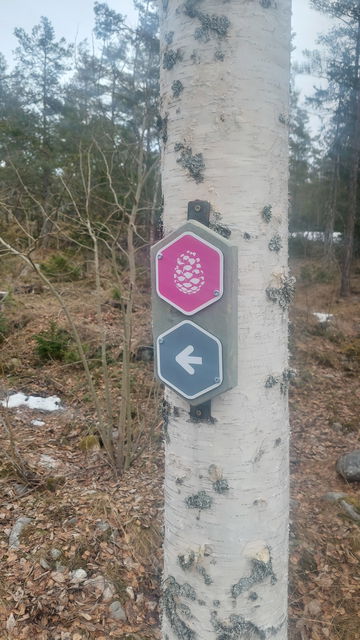 Markering för naturstigen