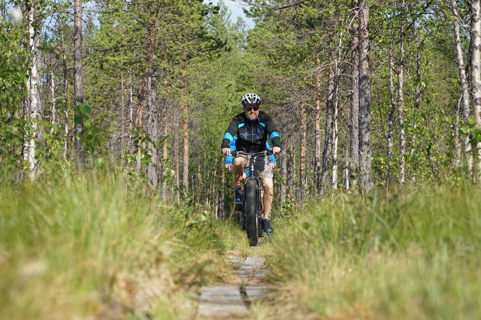 The trail over the swamp can be a bit slippery if there are lots of grass