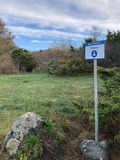 Tältplats på Öja-Landsort.