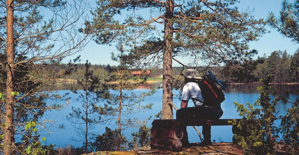 Skönnarbo större
Utsikt från vindskydd vid Skönnarbosjön
Skönnarboleden, Tjällmo, Motala