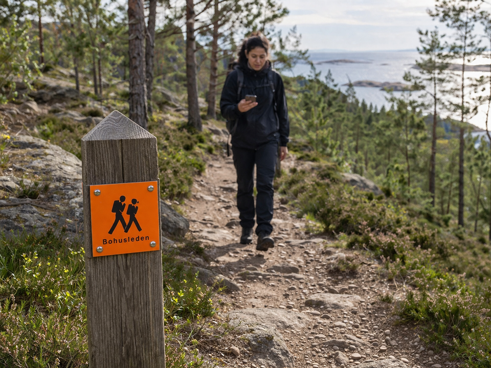 Trots att Bohusleden är bra skyltad, så uppskattar besökarna en digital guide för trygg vägledning m…