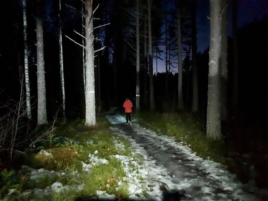 När mörkret lägger sig kan du testa reflexbanan som finns vid Vikskogen.