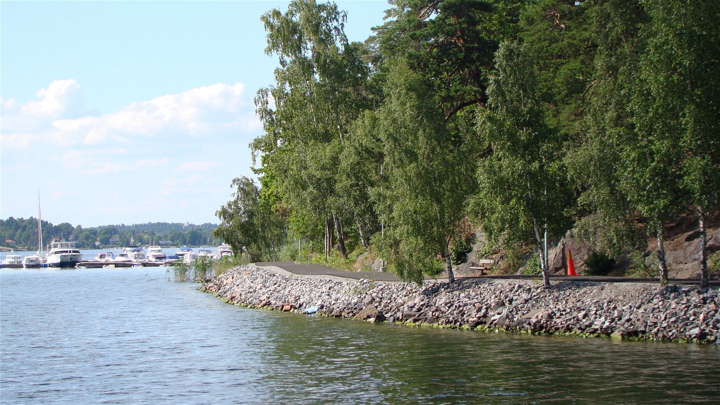Stråk längs Islingeviken. Foto Lidingö stad.