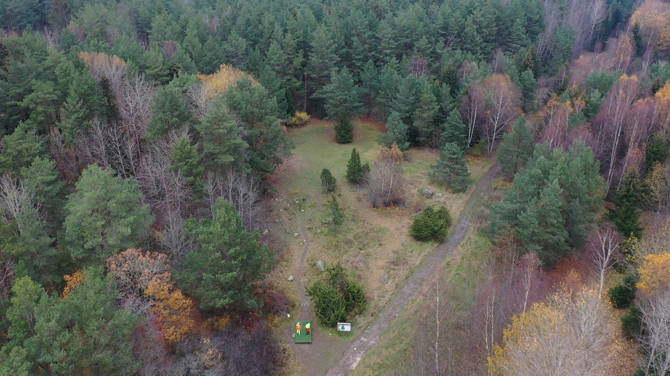 Bro discgolfbana från ovan