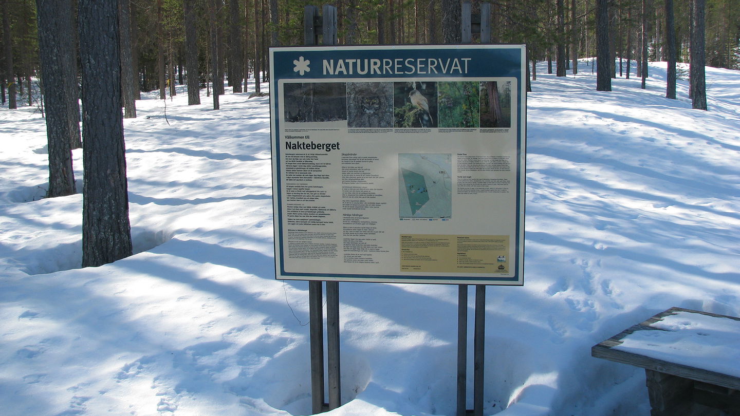 En informationsskylt.