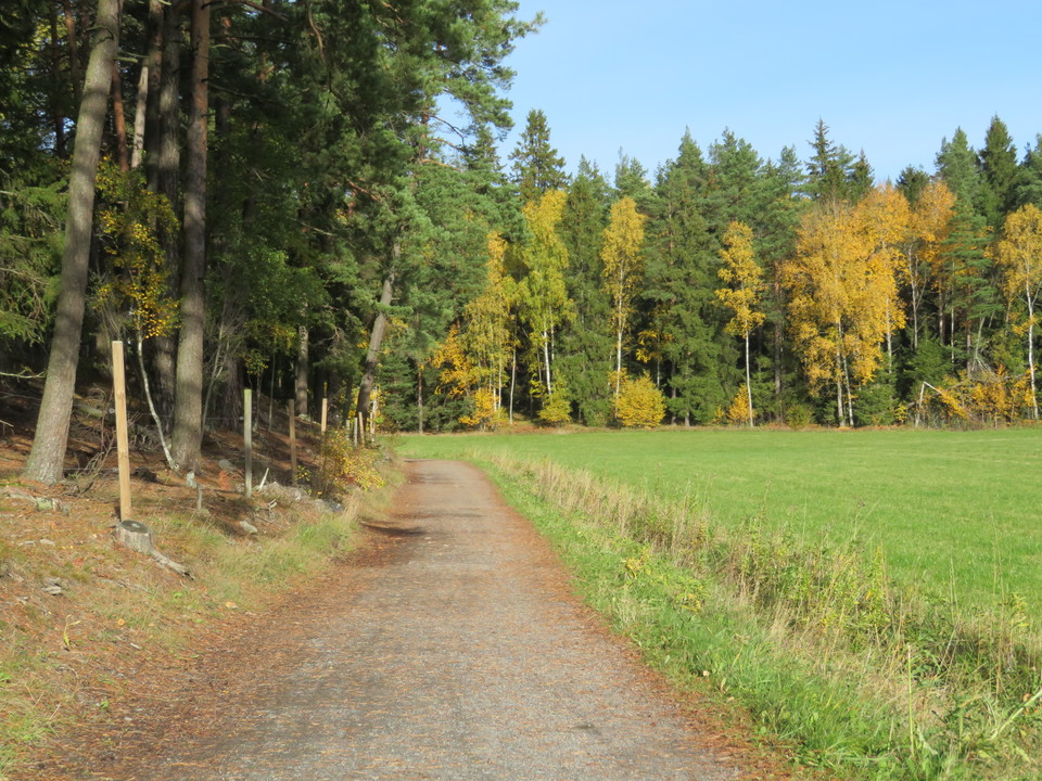 Den breda och fina grusvägen