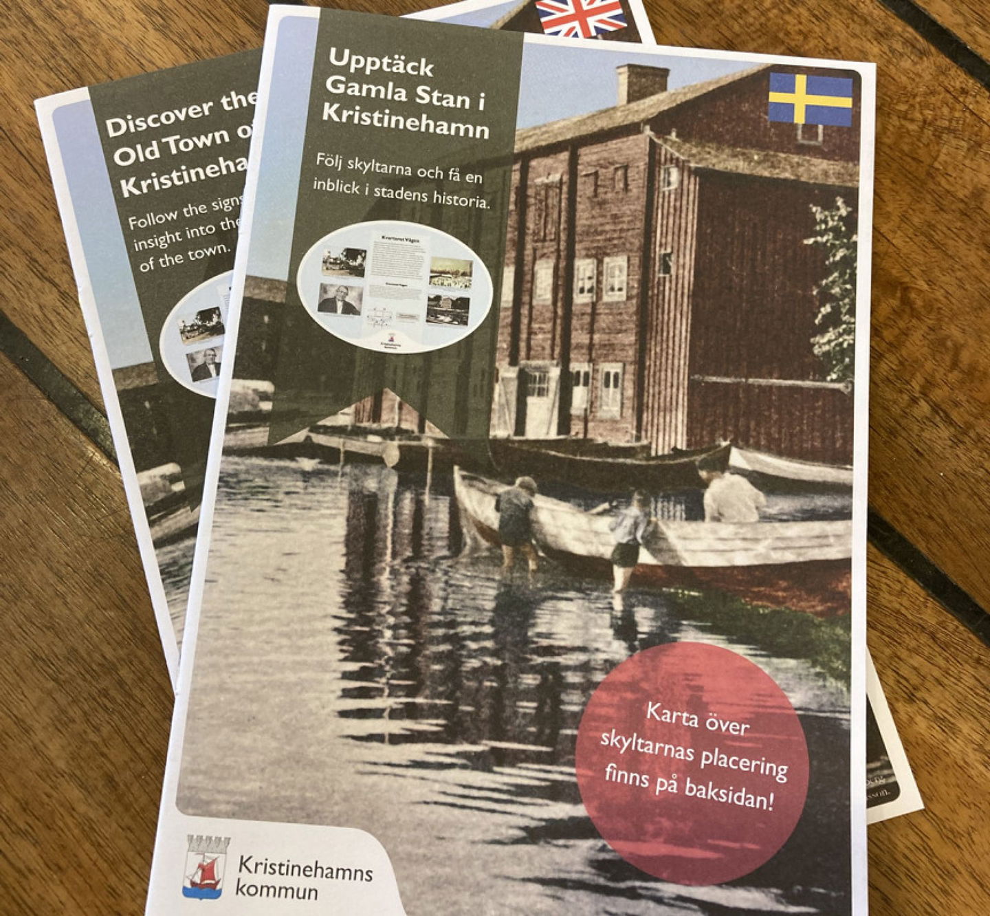 Broschyr över Skyltpromenaden Gamla Stan i Kristinehamn