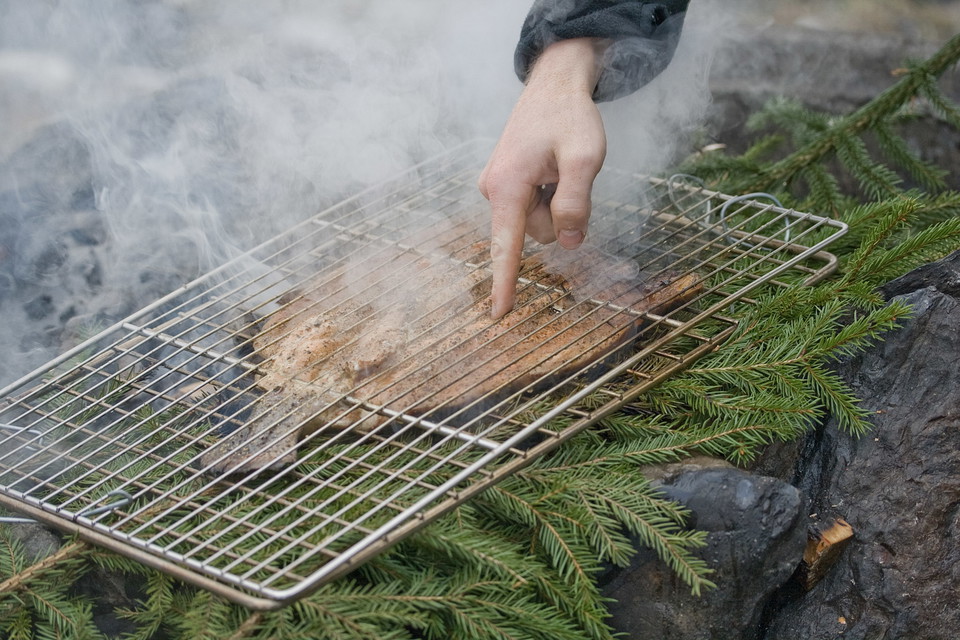 Grillad öring.