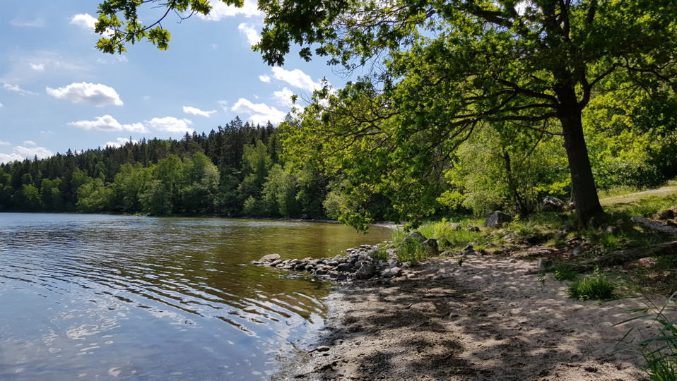 Strand nedanför Södergarnsängen. Foto Lidingö stad